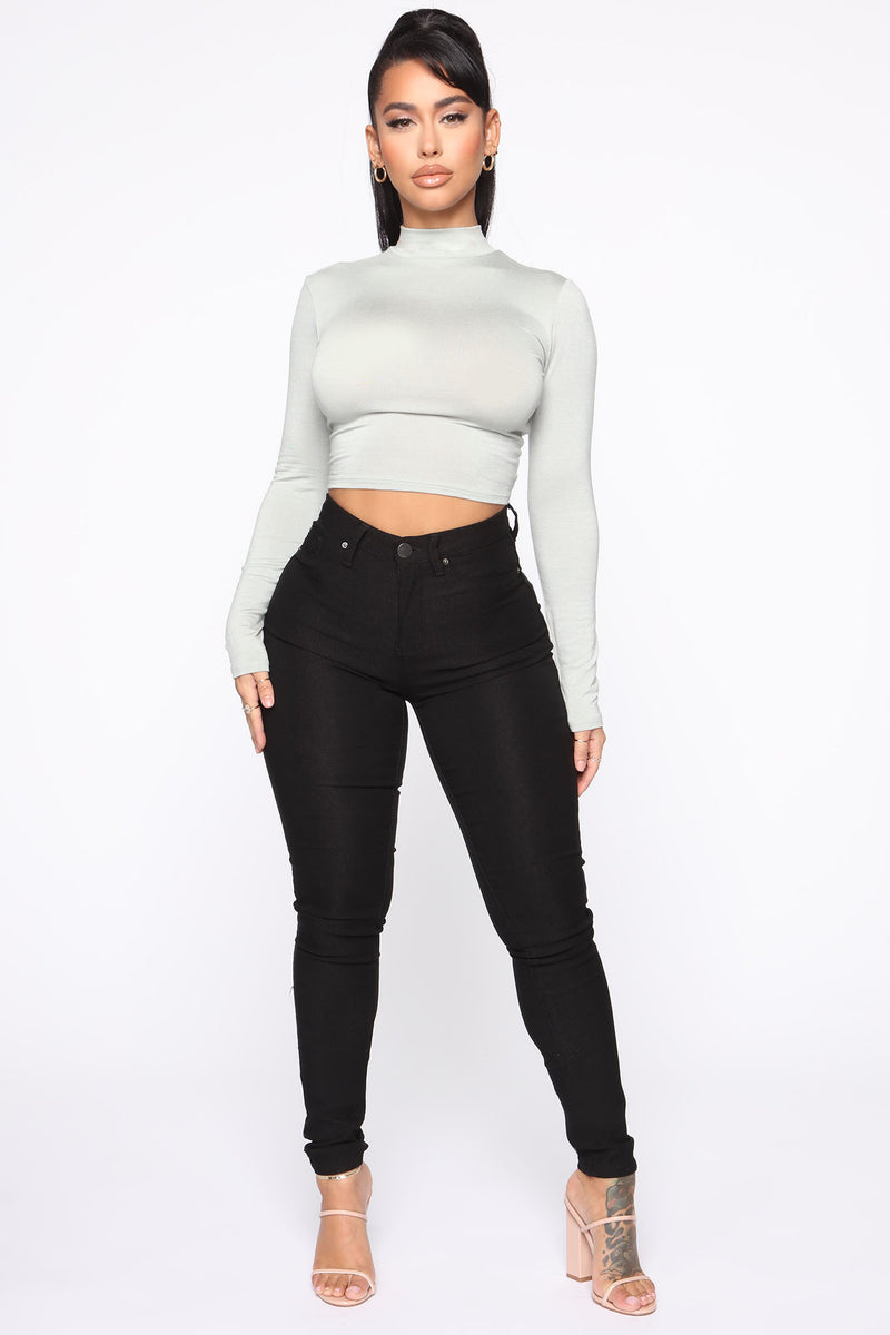Crossed The Line With Me Knit Top - Sage | Fashion Nova, Knit Tops ...