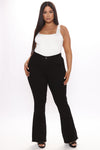 Valentina High Rise Flare Jeans - Black