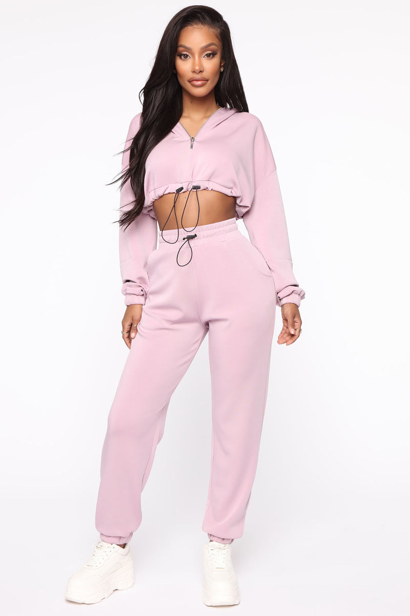 Let's Work Cropped Hoodie - Mauve | Fashion Nova, Nova Sport Tops ...