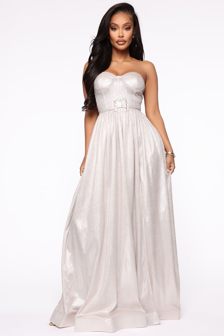 maxi dress silver