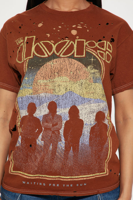 The Doors Destructed T-Shirt - Cognac | Nova, Screens Tops and Bottoms |