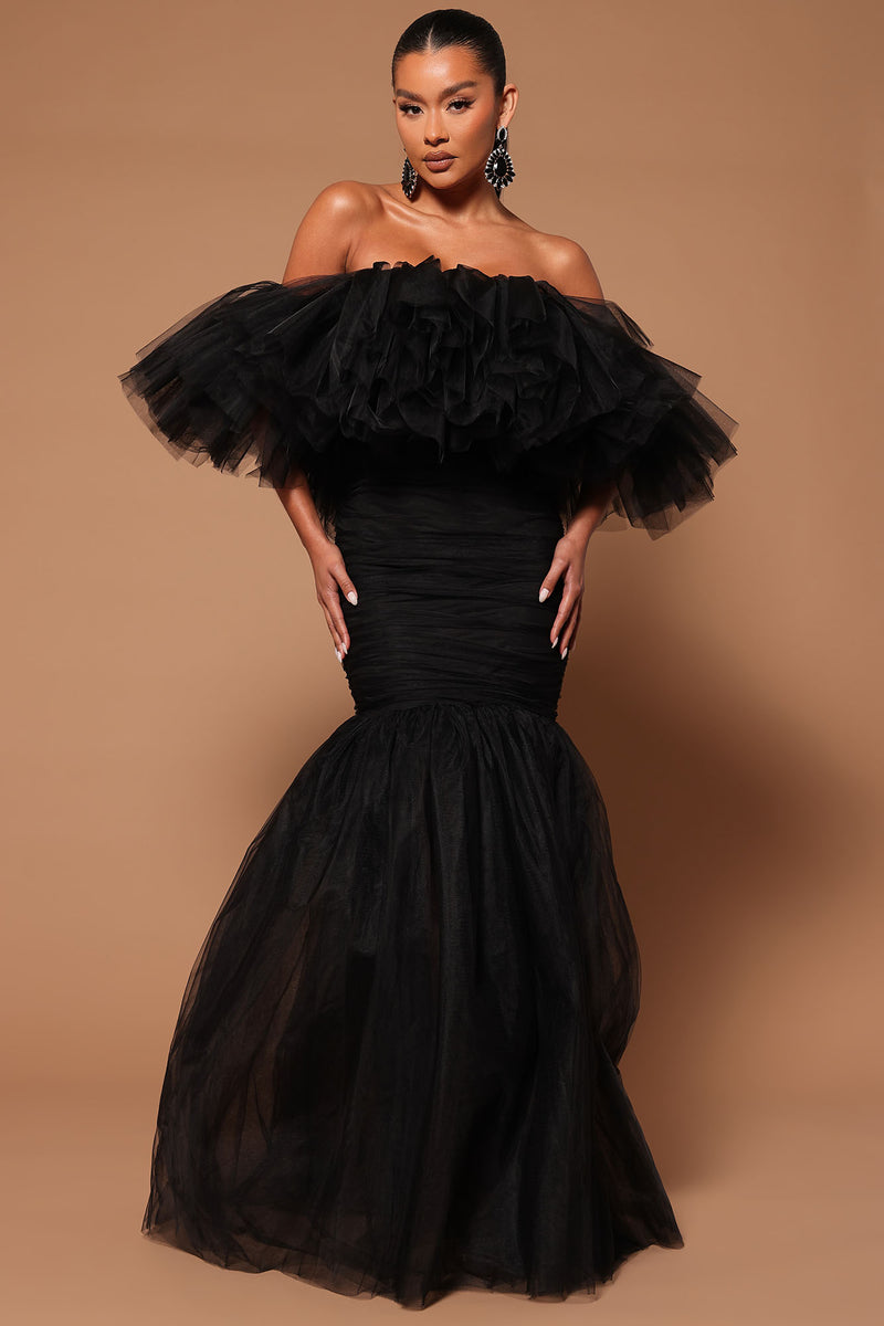 Jessie Tulle Maxi Dress - Black | Fashion Nova, Luxe | Fashion Nova