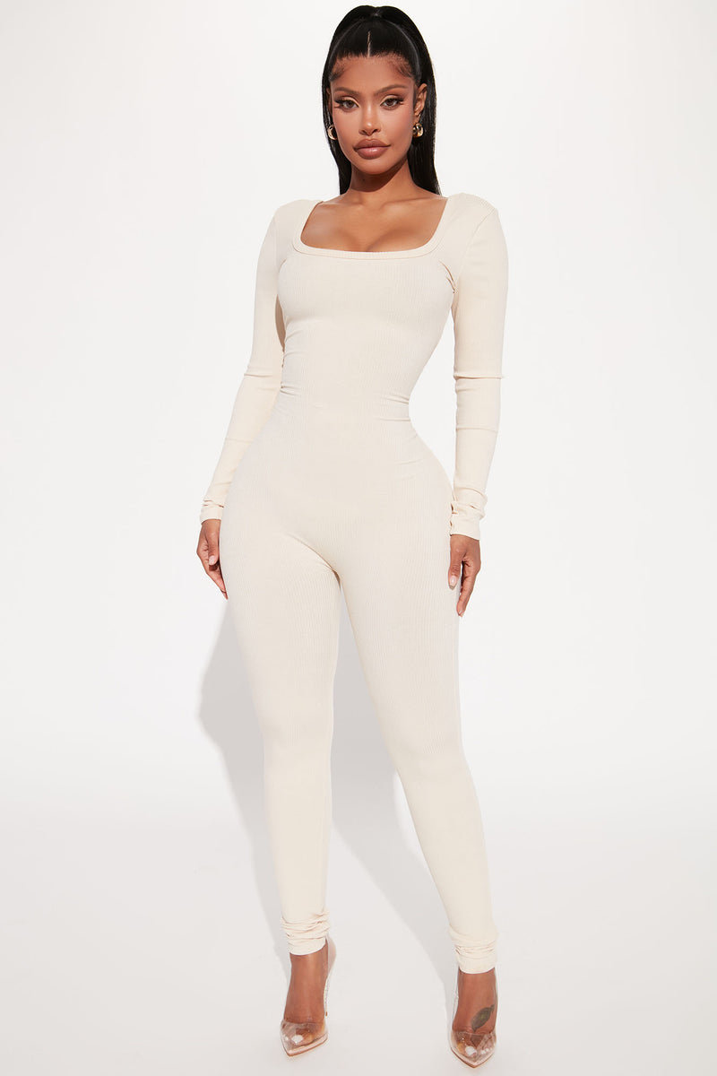 Hailey Snatched Jumpsuit - Cream | Fashion Nova, Jumpsuits | Fashion Nova