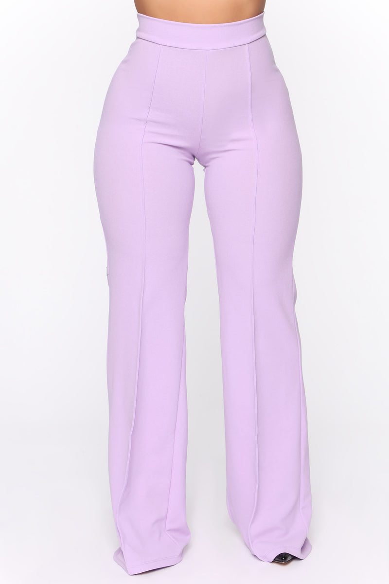 Victoria High Waisted Dress Pants - Lavender, Pants | Fashion Nova