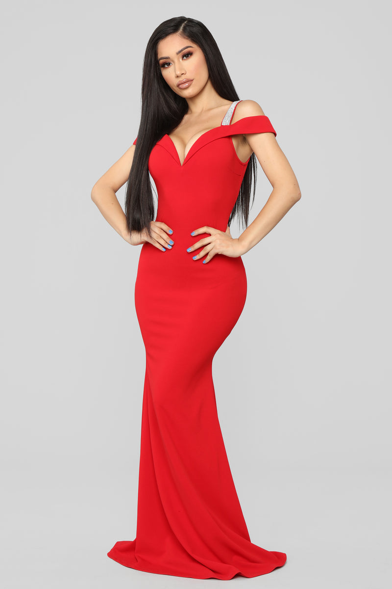So Gorgeous Rhinestone Dress - Red | Fashion Nova, Dresses | Fashion Nova