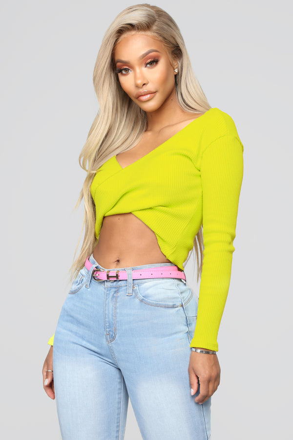 Twisted Sista Top - Neon Yellow – Fashion Nova