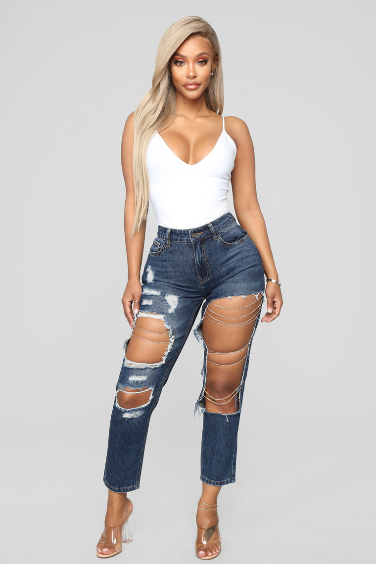 women's high rise boyfriend jeans