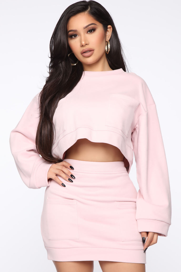 pink sweater sets