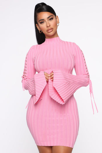 Heart For You Mini Dress - Hot Pink, Fashion Nova, Dresses