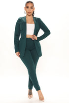 Payin' It Forward Blazer Set - Hunter