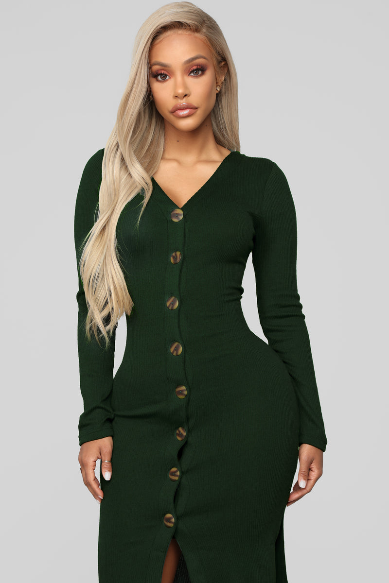 Show Some Sass Sweater Dress - Hunter Green, Dresses | Fashion Nova