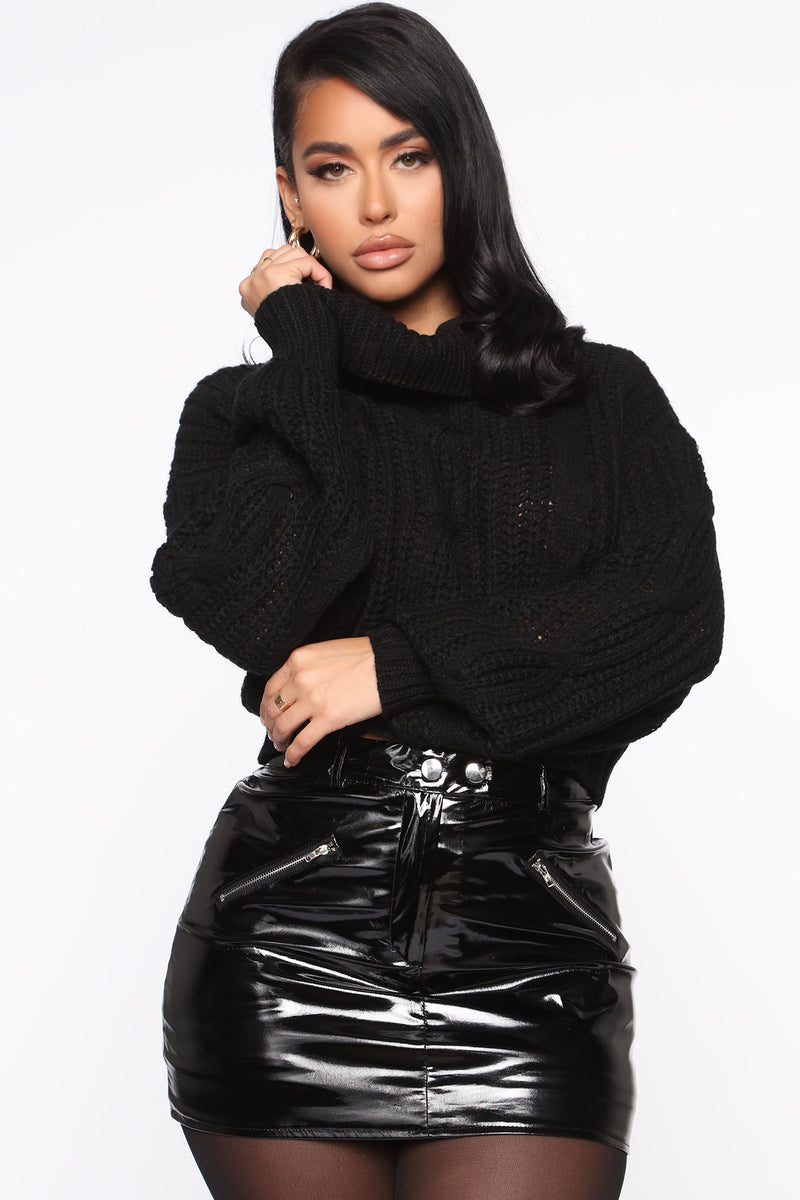 You Got It All Cropped Sweater - Black | Fashion Nova, Sweaters ...