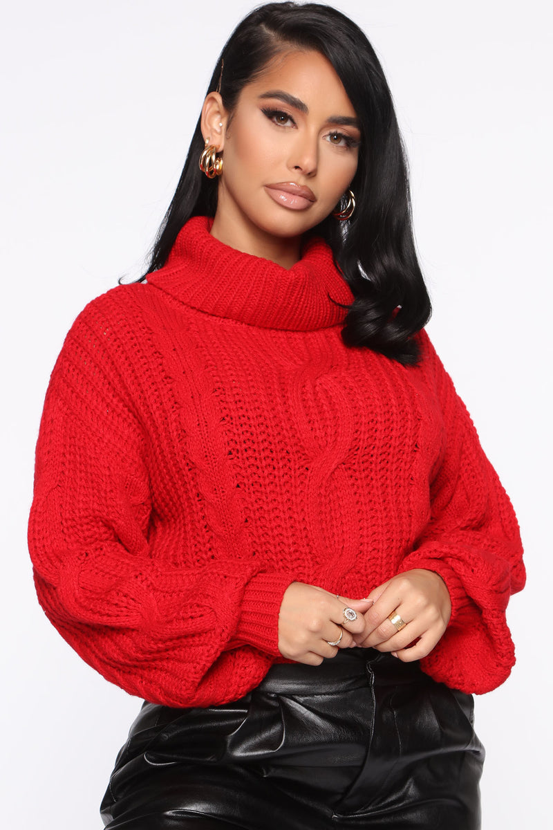 You Got It All Cropped Sweater - Red | Fashion Nova, Sweaters | Fashion ...