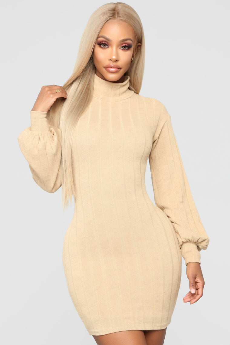 fashion nova tan dress