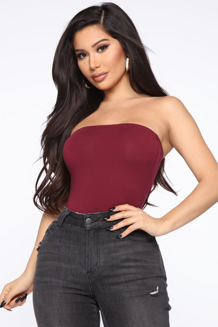 Times Up Bodysuit - Burgundy – Fashion Nova