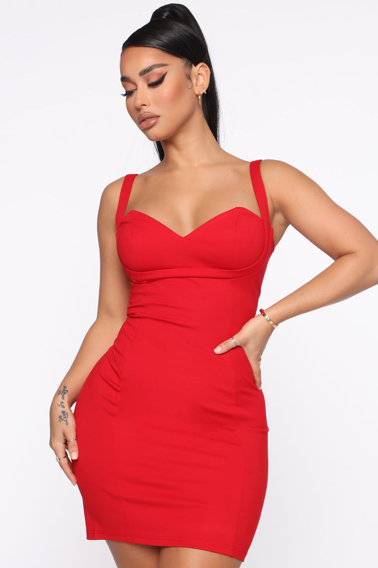 Sitting Pretty Mini Dress - Red 