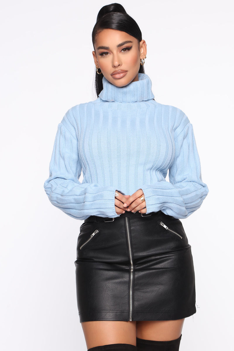Can I Just Stay In Bed Sweater - Blue | Fashion Nova, Sweaters ...