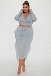 Forget The Rest Skirt Set - Heather Grey