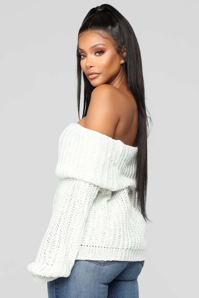 Brandy Foldover Sweater - Ivory | Fashion Nova, Sweaters | Fashion Nova