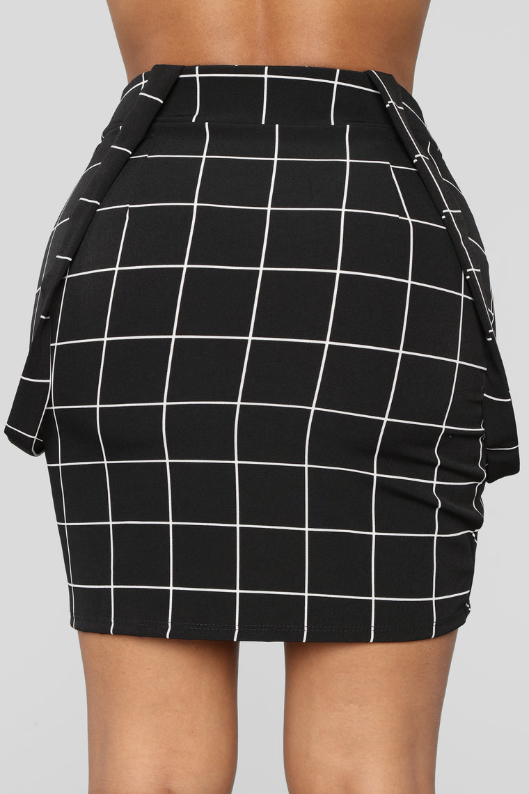 fashion nova suspender skirt