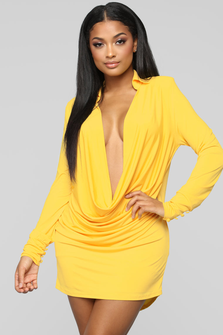 cowl neck dress fashion nova