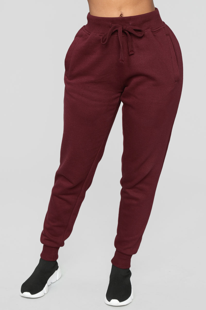 Stole Your Boyfriend's Oversized Jogger - Burgundy | Fashion Nova ...