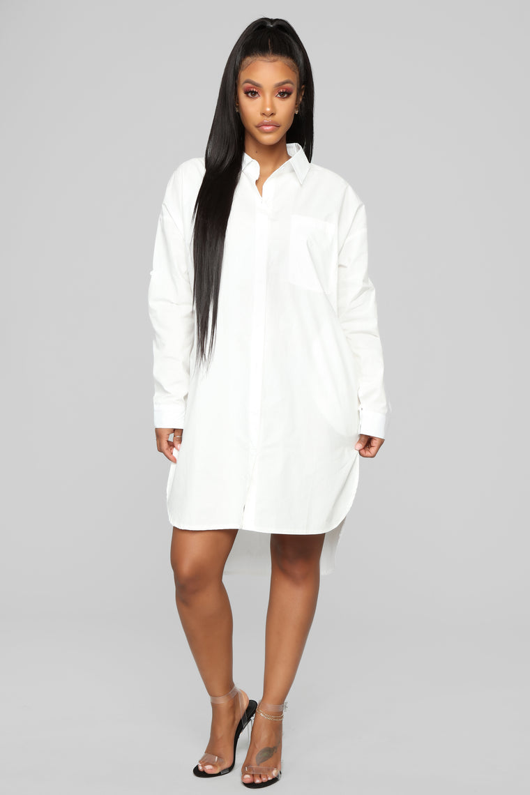 fashion nova button down dress