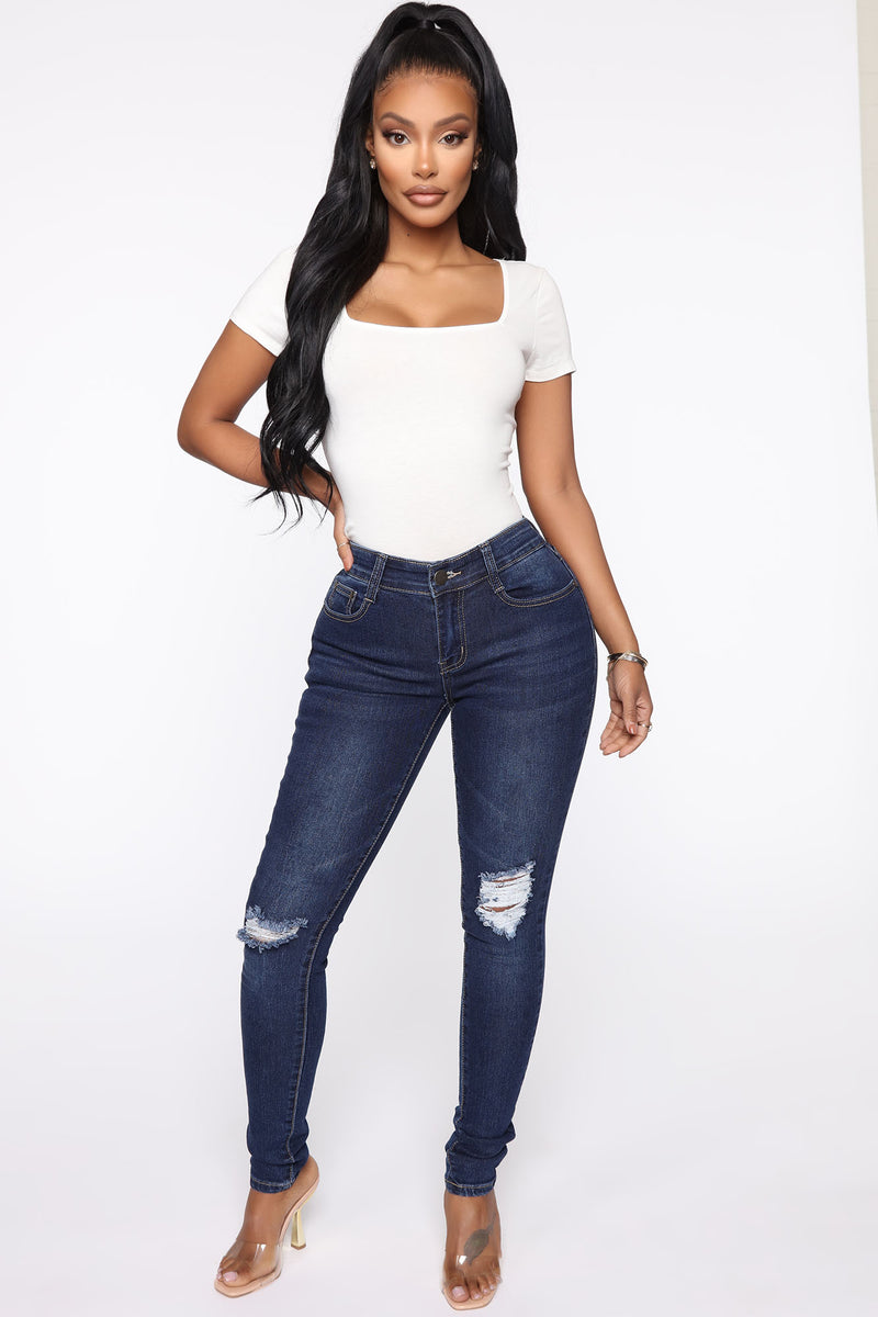 So Complicated Distressed Mid Rise Jeans - Medium Blue Wash | Fashion ...