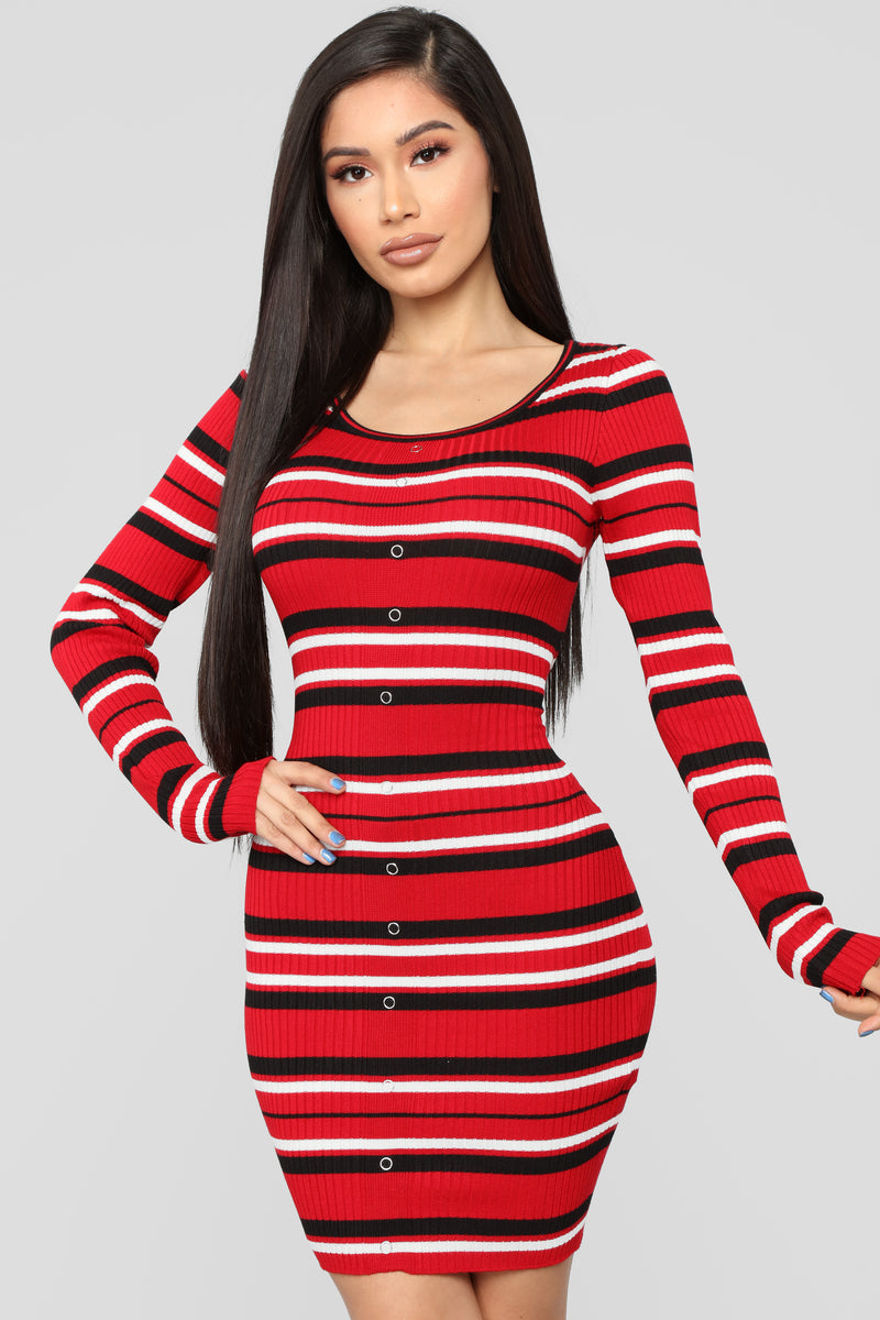 Give Me Love Sweater Dress - Red/Combo | Fashion Nova, Dresses ...