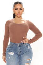 Briana Long Sleeve Top - Chocolate