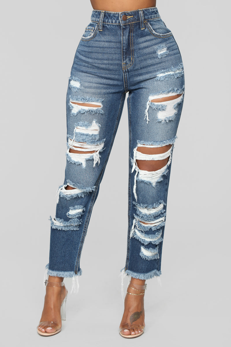 Cady High Rise Boyfriend Jeans - Dark Denim | Fashion Nova, Jeans ...