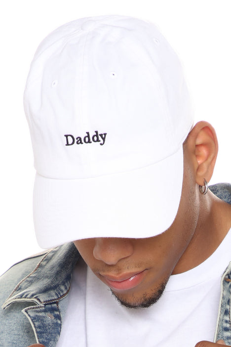 Call Him Daddy Hat White/Black, Mens Accessories | Fashion Nova