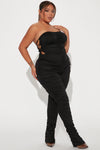 Ariana Ruched Jumpsuit - Black