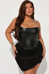 Mila Corset Mini Dress - Black