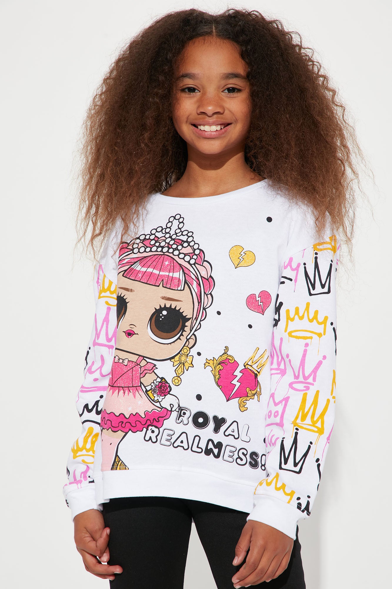 Mini LOL Surprise Royal Realness Sweatshirt - White/combo | Nova, Kids Sweatshirts & Hoodies | Fashion Nova