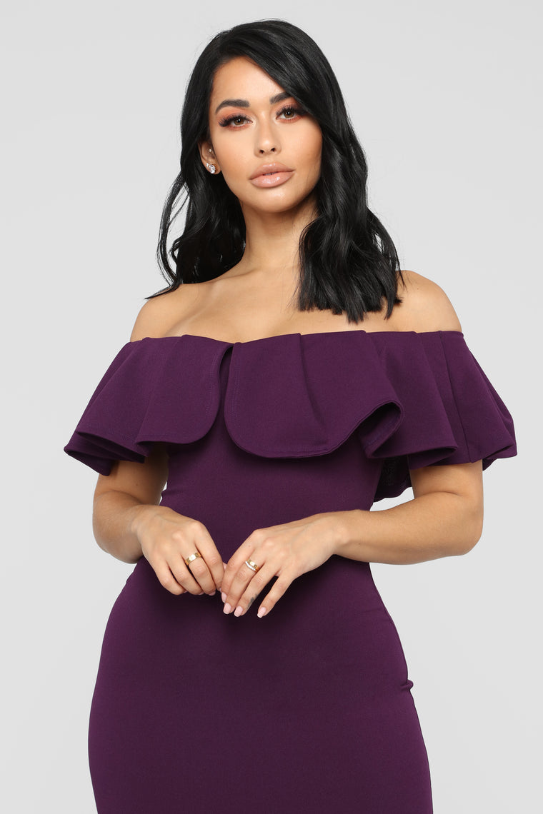 fashion nova plum dress