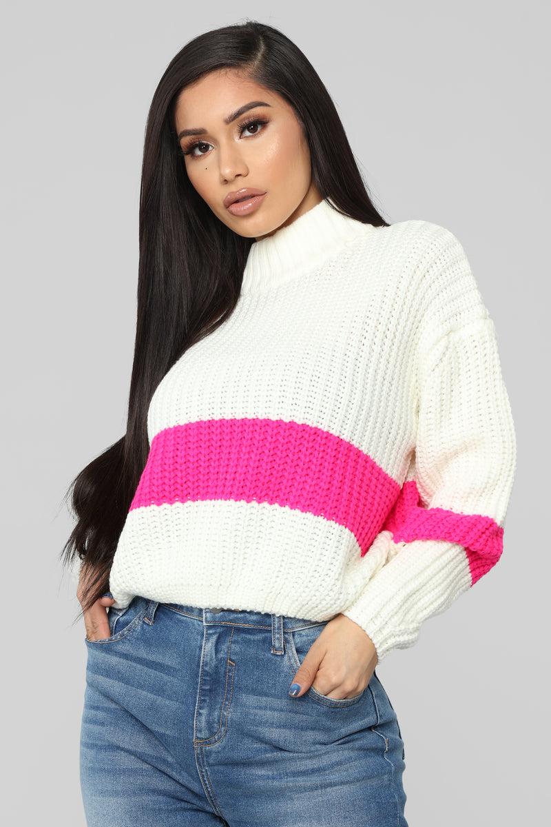 Self Care Contrast Sweater - Ivory/Combo | Fashion Nova, Sweaters ...