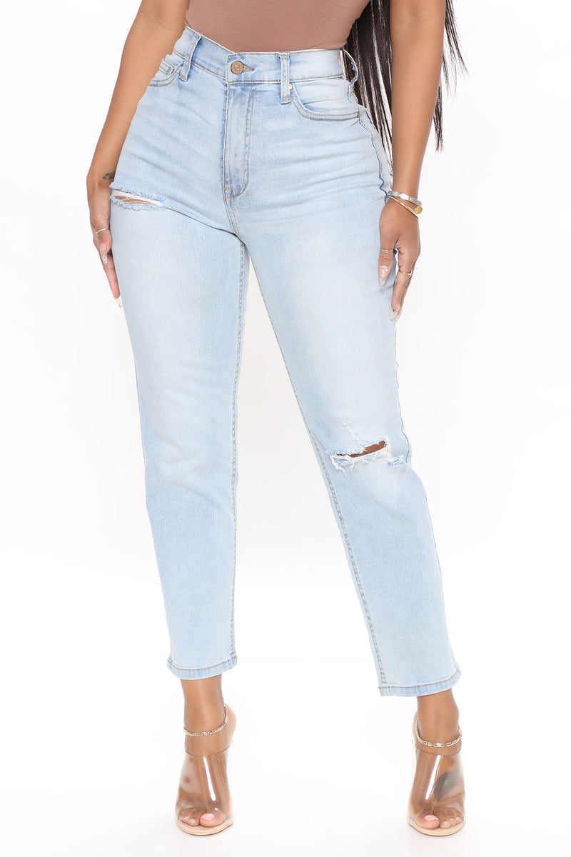 Miles Away Ripped Crop Jeans - Light Blue Wash | Fashion Nova, Jeans ...