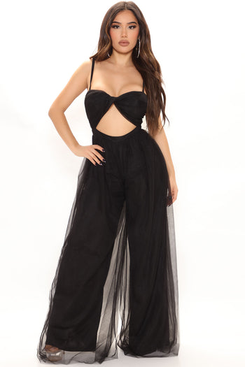 Nova Season Flare Leg Jumpsuit - Black