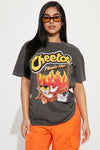 Cheetos Flamin' Hot Washed Graphic T-Shirt - Black Wash