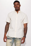 Ryland Short Sleeve Button Up Shirt - Off White