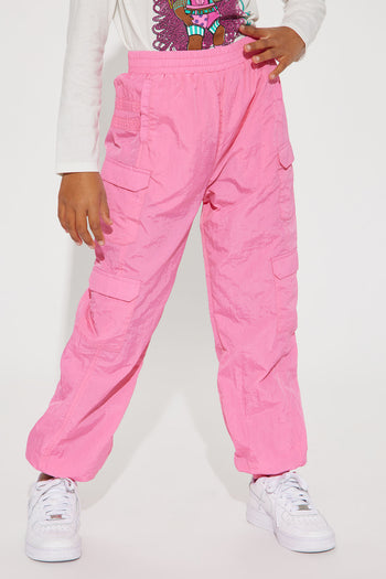 Pink Cargo Joggers With Drawstrings, MISSTRUTH