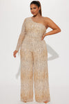 Famous Fringe Jumpsuit - Gold