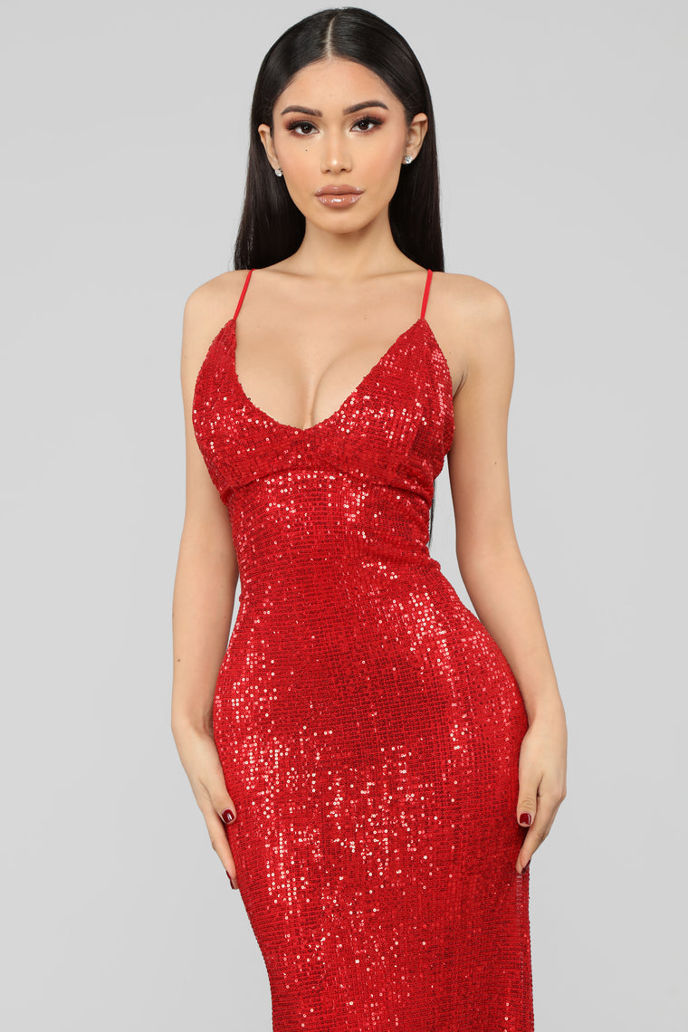 fashion nova red formal dresses
