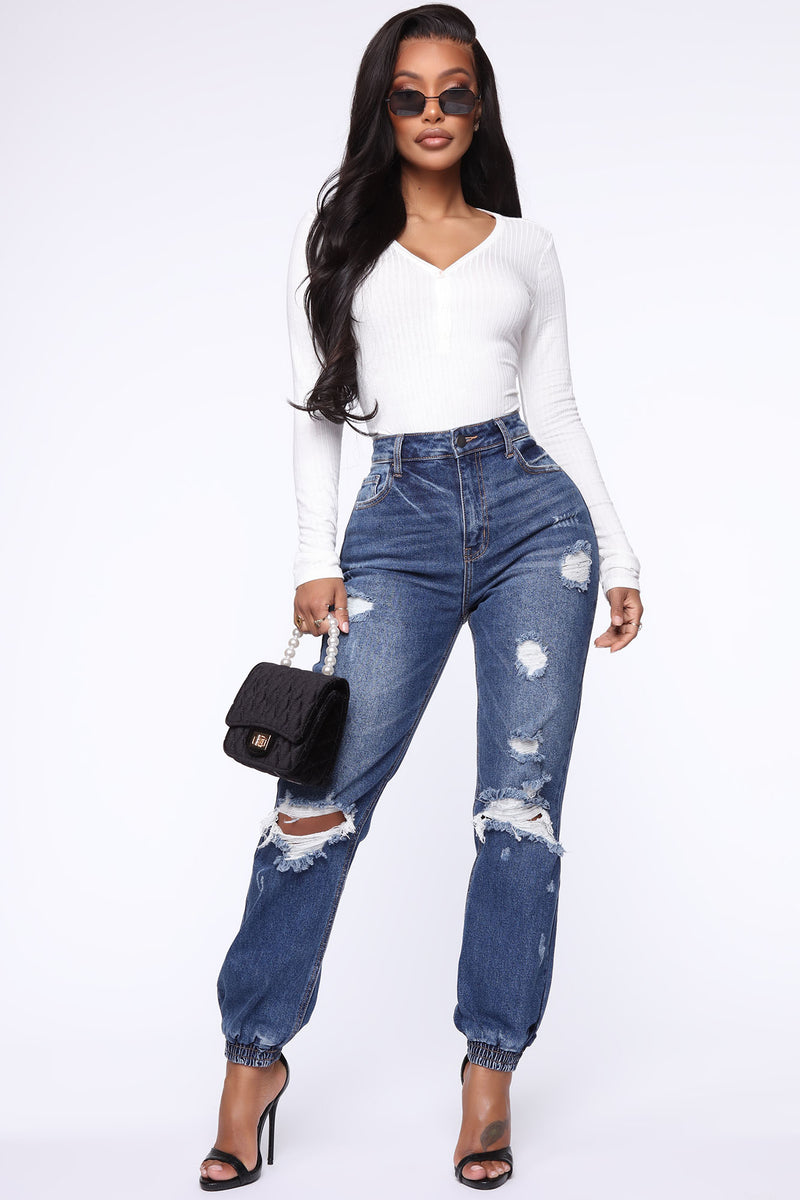 Skater Girl Denim Joggers - Medium Wash | Fashion Nova, Jeans | Fashion ...