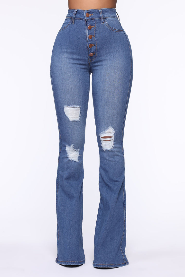 Not So Common Distressed Jeans - Medium Wash - Jeans - Fashion Nova