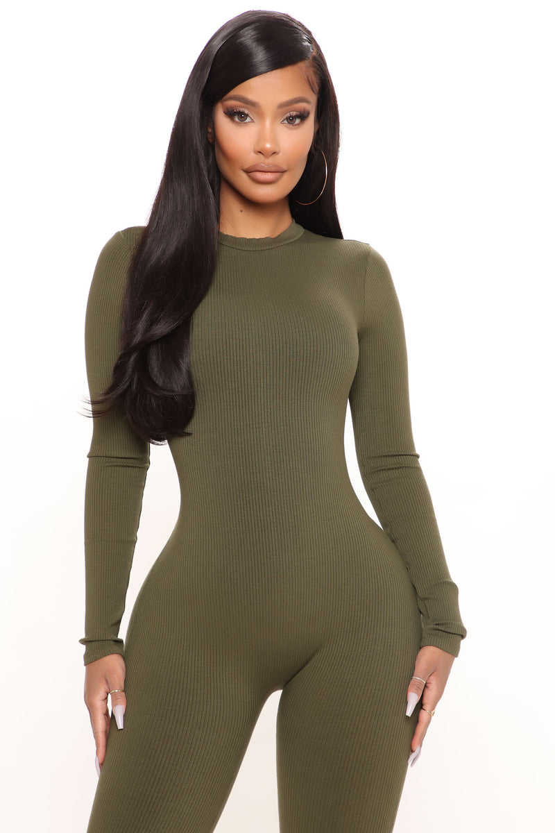 Maribel Snatched Jumpsuit - Olive, Jumpsuits | Fashion Nova