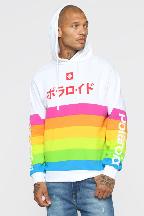 polaroid rainbow hoodie