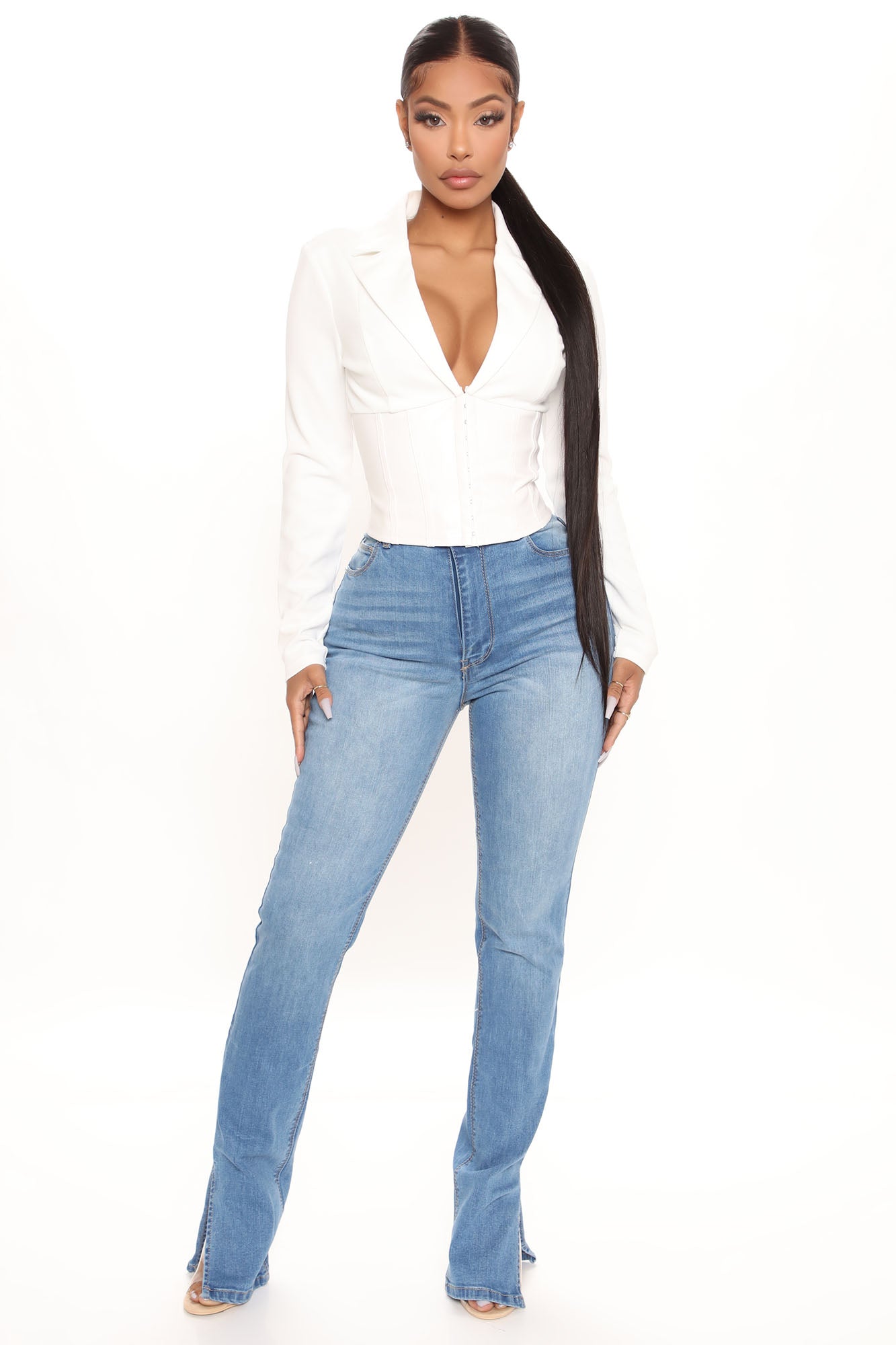 Soho Side Skinny Jeans - Medium Blue Wash | Fashion Nova, Jeans | Fashion Nova
