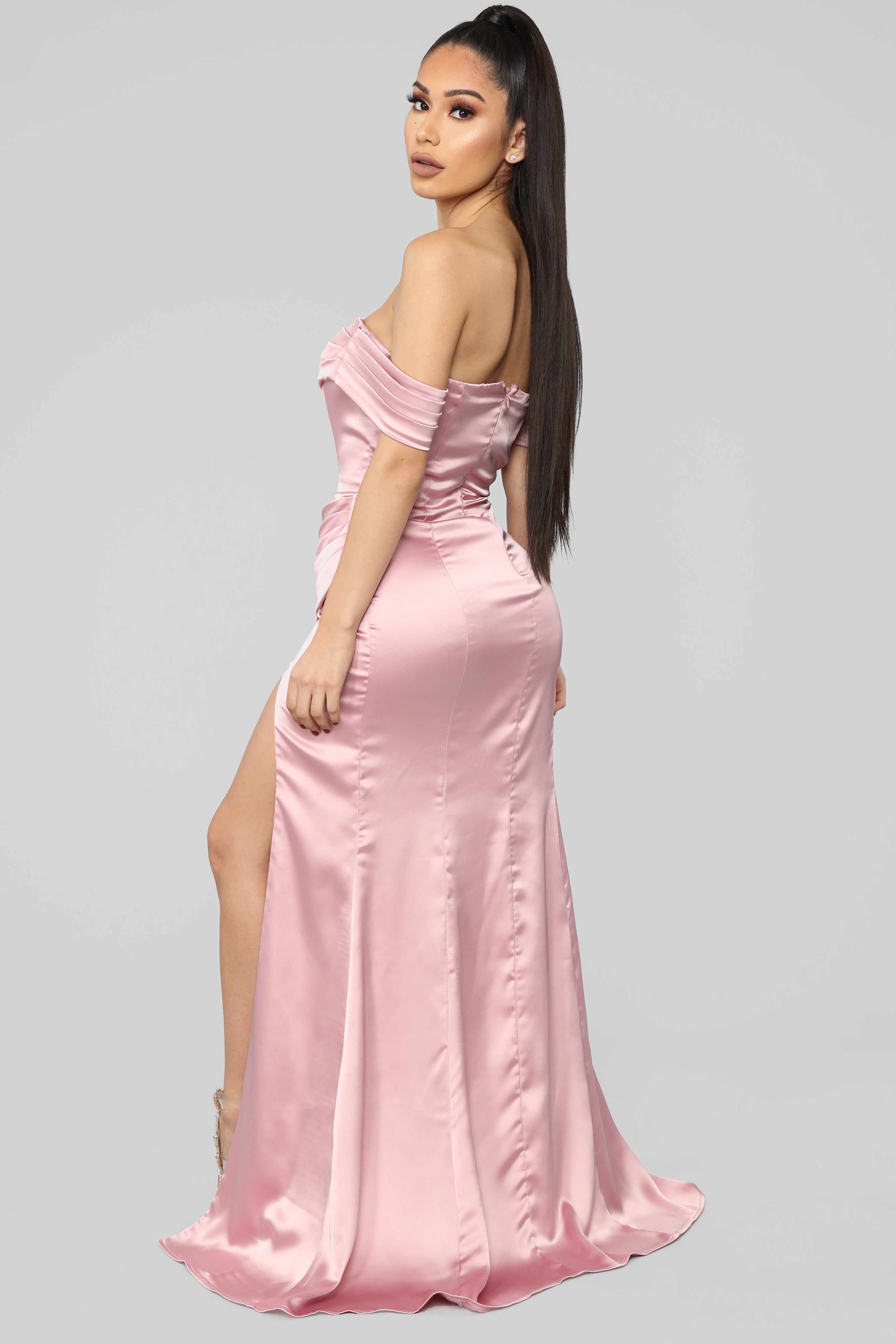 tiara satin dress